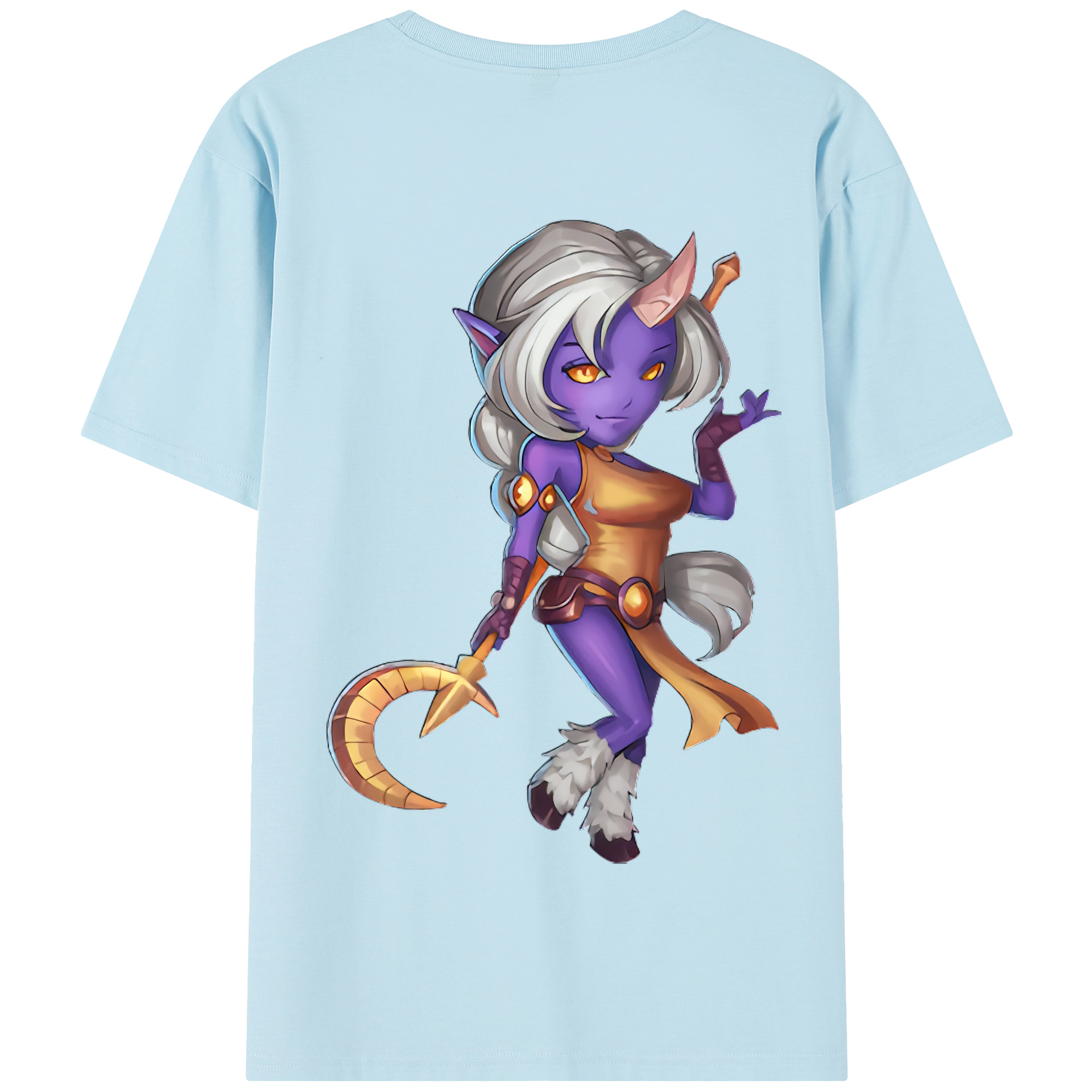 （画像用） リーグ・オブ・レジェンド League of Legends LOL 綿100％半袖Tシャツ（背面プリント）